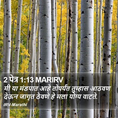 2 पेत्र 1:13 MARIRV Bible Verse Image