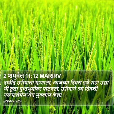 2 शमुवेल 11:12 MARIRV Bible Verse Image