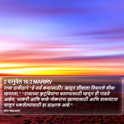 2 शमुवेल 16:2 MARIRV Bible Verse Image