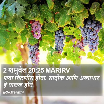 2 शमुवेल 20:25 MARIRV Bible Verse Image