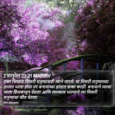 2 शमुवेल 23:21 MARIRV Bible Verse Image