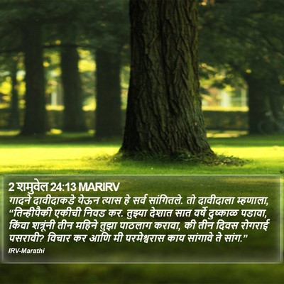 2 शमुवेल 24:13 MARIRV Bible Verse Image