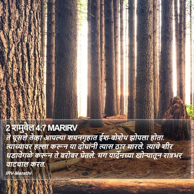 2 शमुवेल 4:7 MARIRV Bible Verse Image