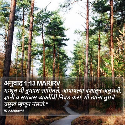 अनुवाद 1:13 MARIRV Bible Verse Image