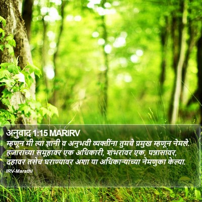 अनुवाद 1:15 MARIRV Bible Verse Image