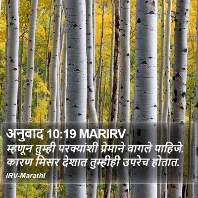 अनुवाद 10:19 MARIRV Bible Verse Image