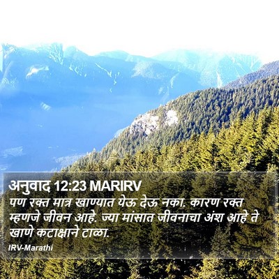 अनुवाद 12:23 MARIRV Bible Verse Image