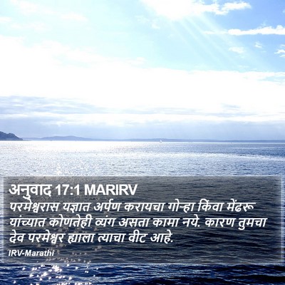 अनुवाद 17:1 MARIRV Bible Verse Image