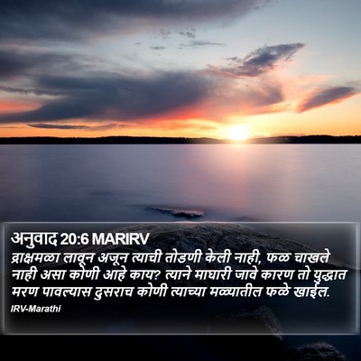 अनुवाद 20:6 MARIRV Bible Verse Image
