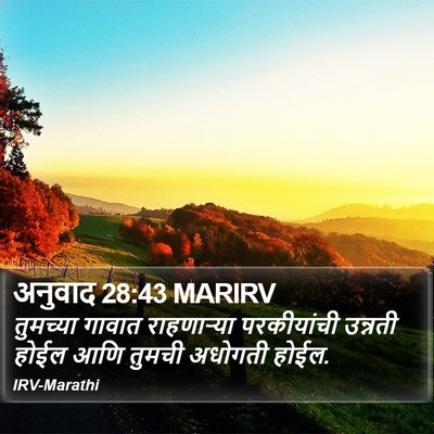 अनुवाद 28:43 MARIRV Bible Verse Image