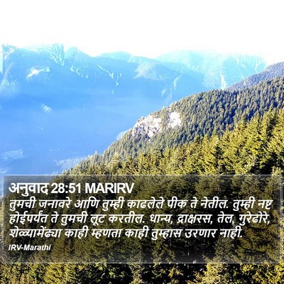 अनुवाद 28:51 MARIRV Bible Verse Image