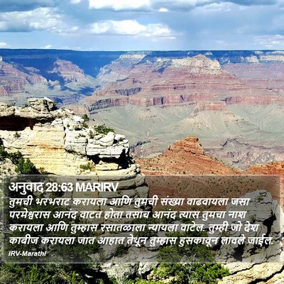 अनुवाद 28:63 MARIRV Bible Verse Image
