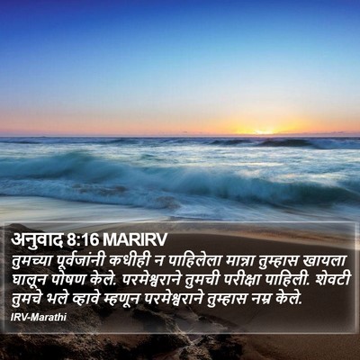 अनुवाद 8:16 MARIRV Bible Verse Image