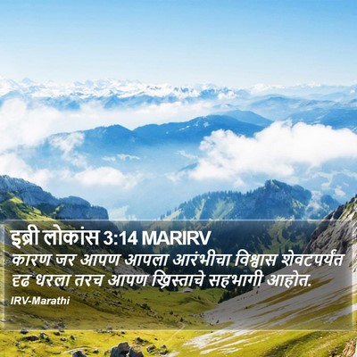 इब्री लोकांस 3:14 MARIRV Bible Verse Image