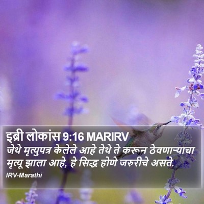 इब्री लोकांस 9:16 MARIRV Bible Verse Image