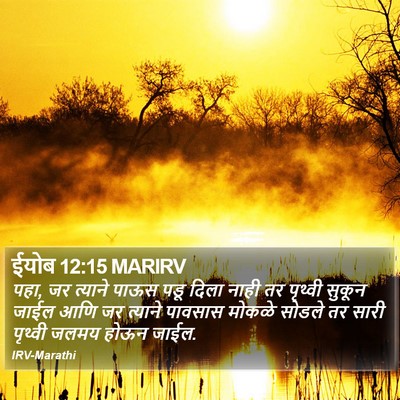 ईयोब 12:15 MARIRV Bible Verse Image