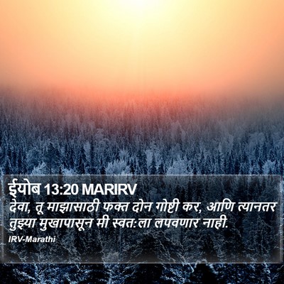 ईयोब 13:20 MARIRV Bible Verse Image