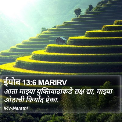 ईयोब 13:6 MARIRV Bible Verse Image