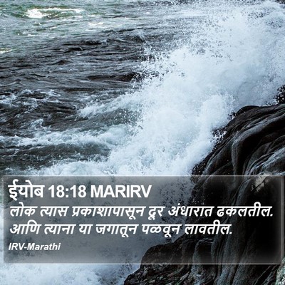 ईयोब 18:18 MARIRV Bible Verse Image