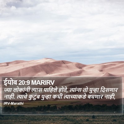 ईयोब 20:9 MARIRV Bible Verse Image