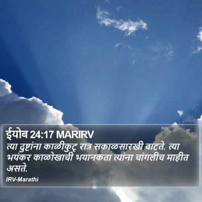 ईयोब 24:17 MARIRV Bible Verse Image