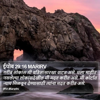 ईयोब 29:16 MARIRV Bible Verse Image