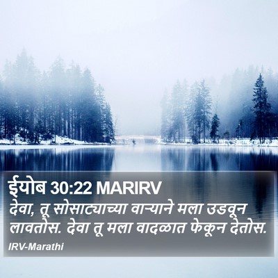 ईयोब 30:22 MARIRV Bible Verse Image