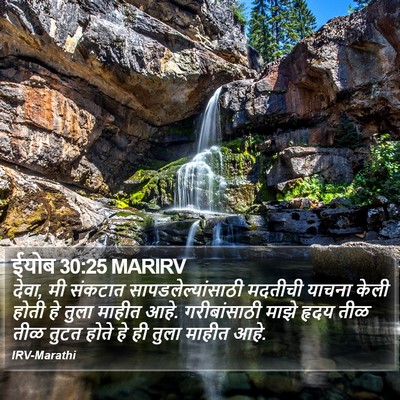 ईयोब 30:25 MARIRV Bible Verse Image