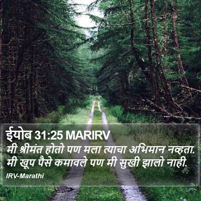 ईयोब 31:25 MARIRV Bible Verse Image