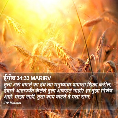 ईयोब 34:33 MARIRV Bible Verse Image