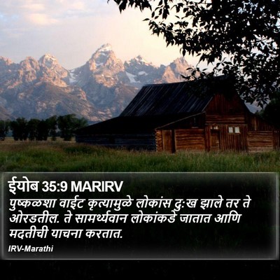 ईयोब 35:9 MARIRV Bible Verse Image