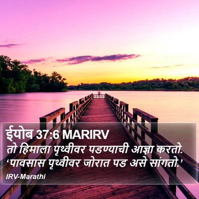 ईयोब 37:6 MARIRV Bible Verse Image
