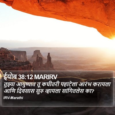 ईयोब 38:12 MARIRV Bible Verse Image