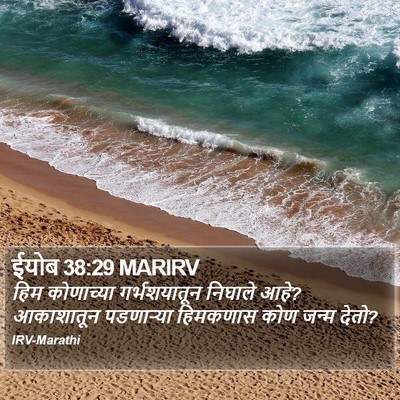 ईयोब 38:29 MARIRV Bible Verse Image