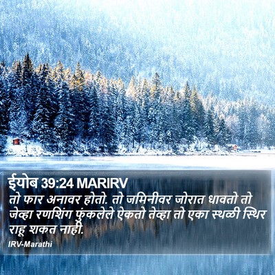 ईयोब 39:24 MARIRV Bible Verse Image