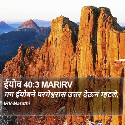ईयोब 40:3 MARIRV Bible Verse Image