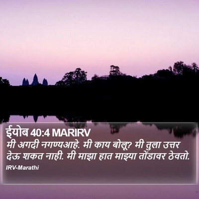 ईयोब 40:4 MARIRV Bible Verse Image