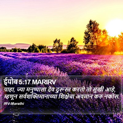 ईयोब 5:17 MARIRV Bible Verse Image
