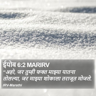 ईयोब 6:2 MARIRV Bible Verse Image
