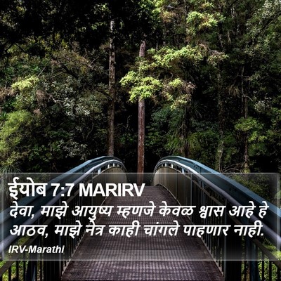 ईयोब 7:7 MARIRV Bible Verse Image