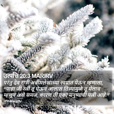 उत्पत्ति 20:3 MARIRV Bible Verse Image