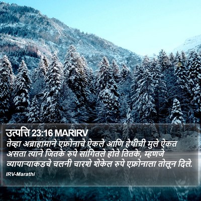 उत्पत्ति 23:16 MARIRV Bible Verse Image