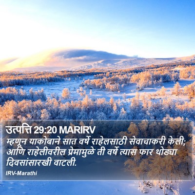 उत्पत्ति 29:20 MARIRV Bible Verse Image