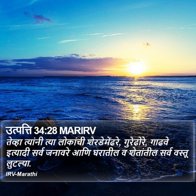 उत्पत्ति 34:28 MARIRV Bible Verse Image