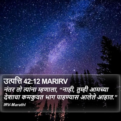 उत्पत्ति 42:12 MARIRV Bible Verse Image