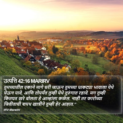 उत्पत्ति 42:16 MARIRV Bible Verse Image