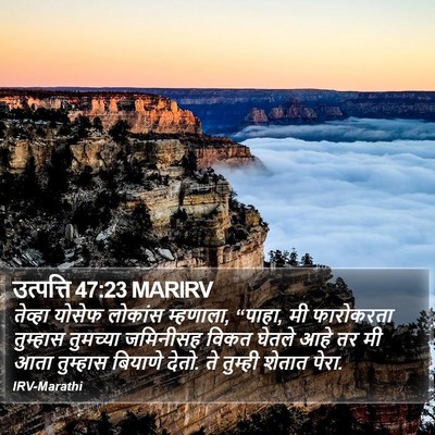 उत्पत्ति 47:23 MARIRV Bible Verse Image