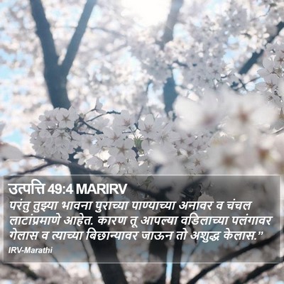 उत्पत्ति 49:4 MARIRV Bible Verse Image