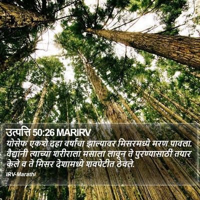 उत्पत्ति 50:26 MARIRV Bible Verse Image
