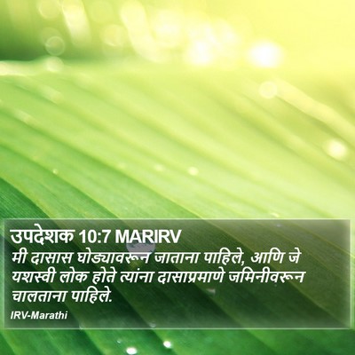 उपदेशक 10:7 MARIRV Bible Verse Image